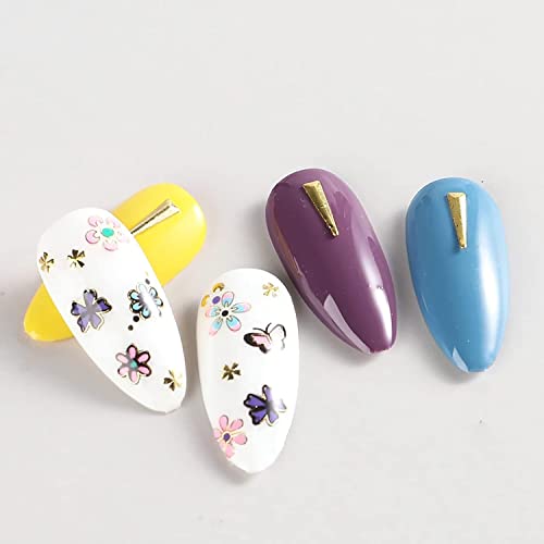 Vezocim 30 Sheets 3D Floral Nail Art Stickers Colorful Flower Decals