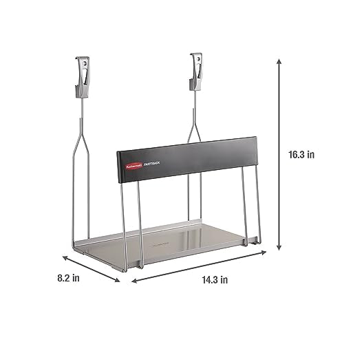 Rubbermaid FastTrack Wall-Mounted Cardboard Holder - 20 lbs Capacity, Satin Nickel