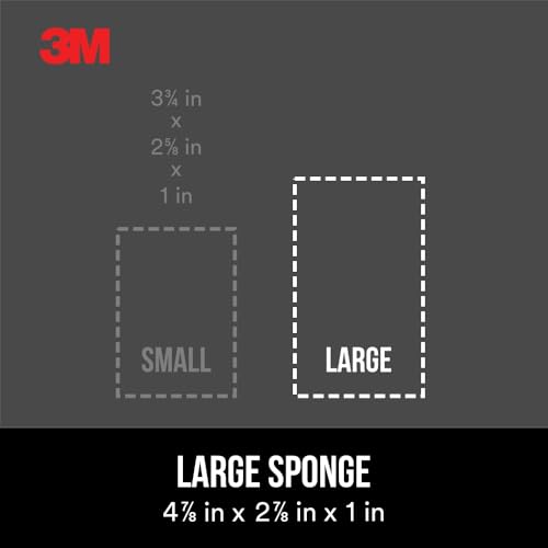 3M Drywall Sanding Sponge, Fine/Medium Grit, 4-7/8 x 2-7/8 in (Pack of 2)