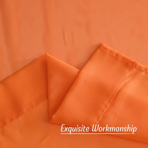 NICETOWN Orange Sheer Grommet Window Curtains, 54" x 84" (Pack of 2)
