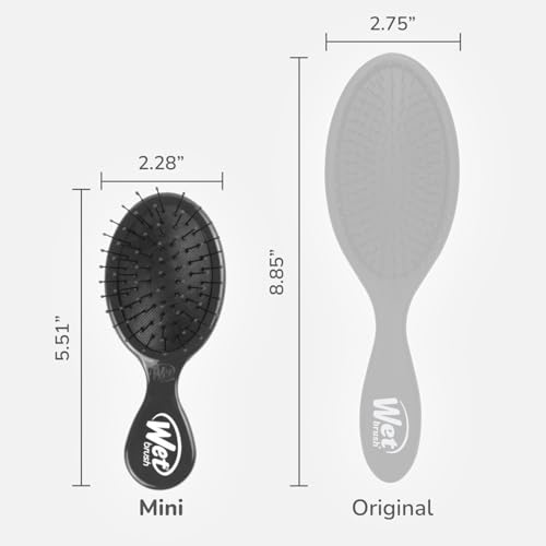 Wet Brush Mini Detangler Hair Brush - Black Travel Size Detangling Tool