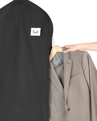 Whitmor 38" Heavy Duty Suit Garment Bag - 3 Pack, Oxford Fabric with Gusset