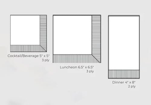 IHR Cocktail Napkins 20-Count, 3-Ply Paper, 5" x 5", Derby Design