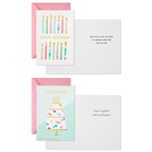 Hallmark Birthday Cards for Her - 16 Pack of Colorful Designs