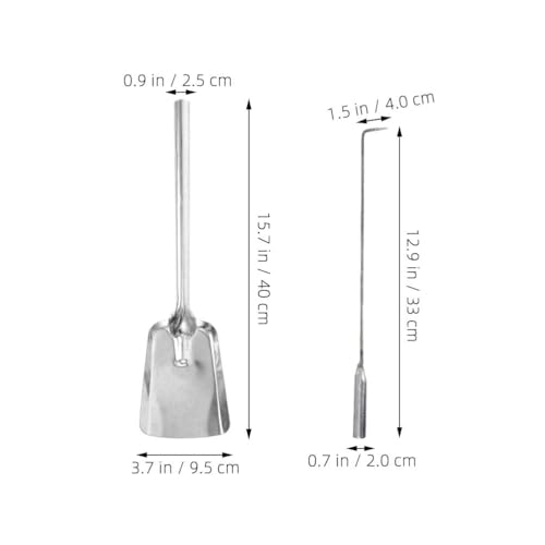 PRETYZOOM Cast Iron Fireplace Tool Set – Shovel & Poker