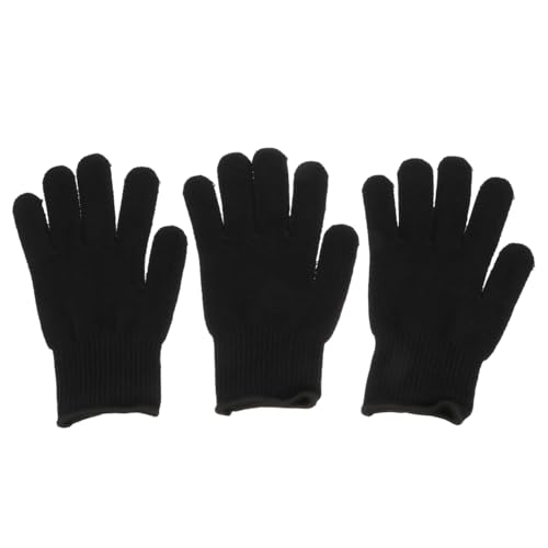 MERRYHAPY Heat Resistant Gloves for Hair Styling 3 Pack Heat Proof Gloves