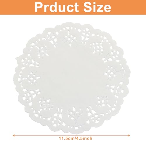 OSVJE Lace Paper Doilies - 4.5 Inch Round, 100 Pcs - Elegant Table Decor