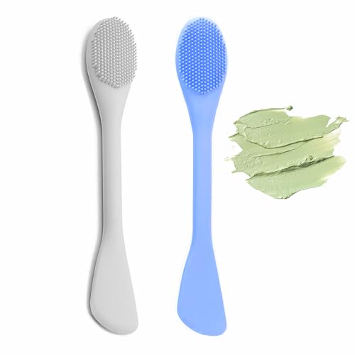ZORLYS 2-in-1 Silicone Facial Cleansing Brush and Face Mask Applicator, 2-Piece Set