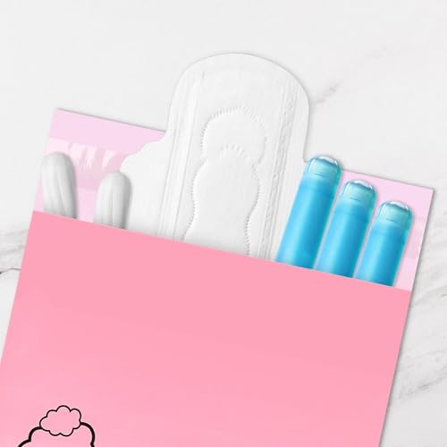 Jaarssho Pink Sanitary Disposal Bags - 100 Pcs Opaque Self-Sealing Pouches
