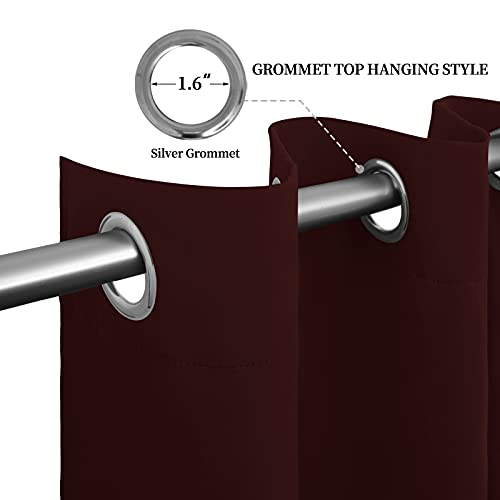 Easy-Going Blackout Curtains 52x84 in, Wine - Noise Reducing Drapes