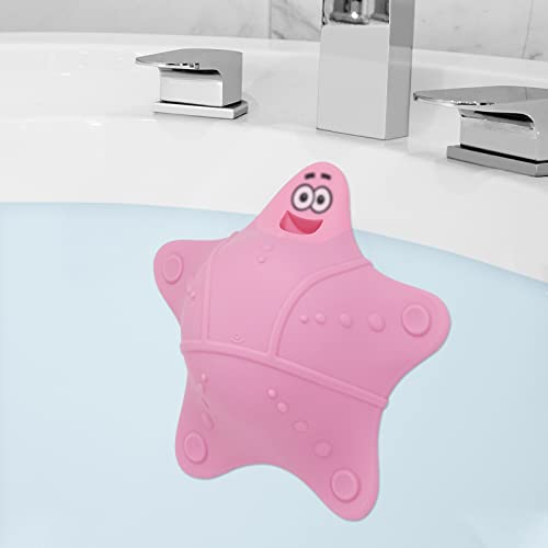 Pink Bathtub Overflow Drain Cover with 5 Suction Cups