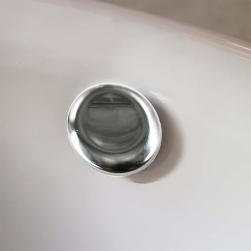 4 Pack Round Sink Overflow Cover Caps - Durable ABS Plastic