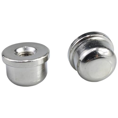 2-Pack Solid Silver Lamp Finials Caps for 1/4-27 Harp