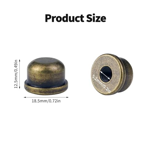 Solid Bronze Lamp Finial Caps - 2 Pack for Standard Harps