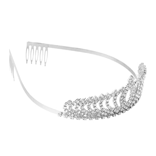 Crystal Princess Crown Tiara for Women Bridal Wedding Prom Hair Accessory