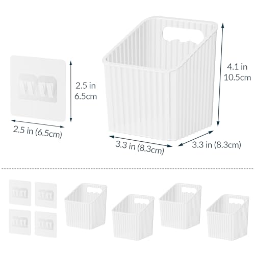 NiHome Adhesive Cabinet Door Organizer - 4-Pack Space Saver
