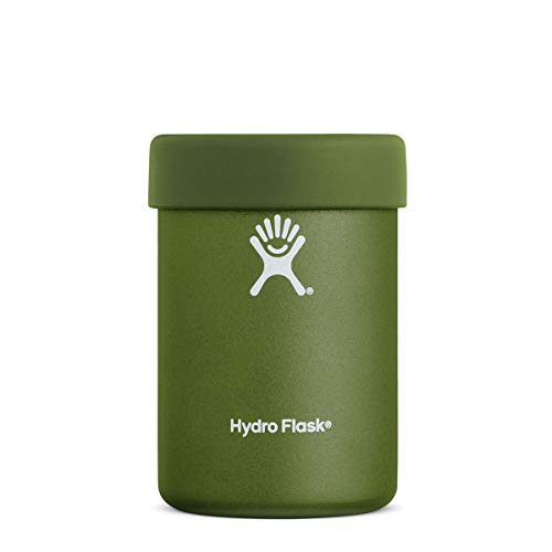 Hydro Flask Can Cooler Cup - Stainless Steel & Vacuum Insulated - Removable Rubber Boot - 12 oz, Olive