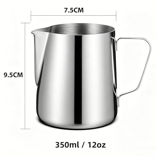 Stainless Steel Coffee Milk Pitcher 350ml for Latte Art
