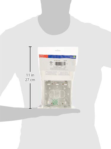 Leviton Dual Gang Surface Mount Backbox, White, 1.89" Pack of 1
