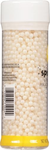 Wilton White Sugar Pearl Sprinkles, 4.9 oz for Wedding Cakes