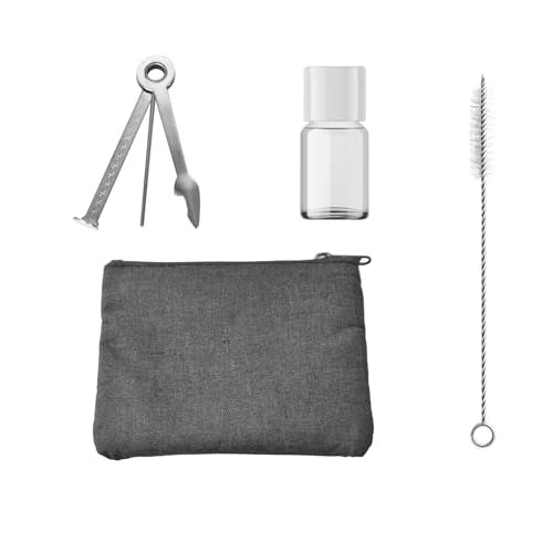 Eco-Friendly Capped Straw Accessories Set with Storage Bag
