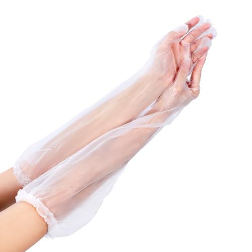 20PCS Extra Long Disposable Cleaning Gloves - 23.6in Waterproof PE Gloves