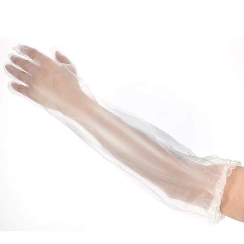 Gjinxi 30 Pack 21-Inch Disposable Cleaning Gloves - Waterproof Elbow Length