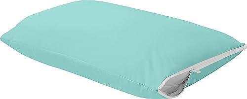 Utopia Bedding King Size Zippered Pillow Protectors Set of 4 - Spa Blue, Waterproof & Bed Bug Proof