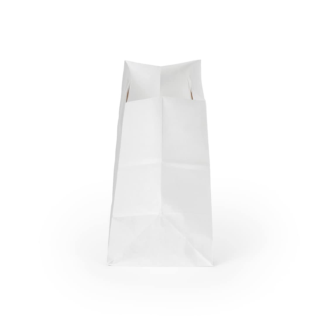 Restaurantware-Bag Tek 11 x 7 Inch Paper Take Out Bags, 100 With Handles Paper Shopping Bags - Rectangle, Medium, White Paper Gift Bags, Sturdy, For Shopping, Parties, Or Take Out