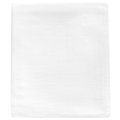 DEZIGKA Muslin Newborn Swaddle Blanket, Soft Cotton Wrap - White