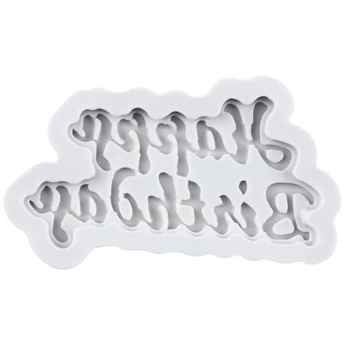 Happy Birthday Silicone Fondant Molds for Cake Decoration