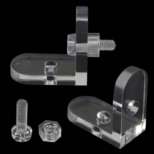 20 Pack Clear Acrylic L Brackets for Corner Support