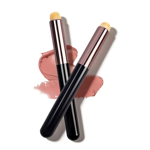2-Piece Round Head Lip Smudge Brush & Makeup Blending Applicator