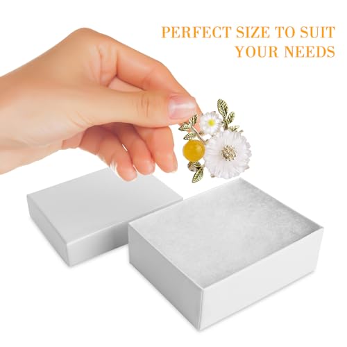 Jewelry Gift Boxes - White Cardboard, 10 Pack, 3.08x2.3x1.1 in