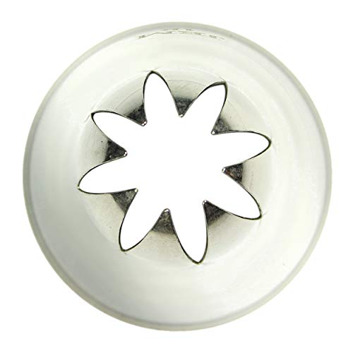 JEM Drop Flower Piping Nozzle Tip #1E - 8 Points, Silver