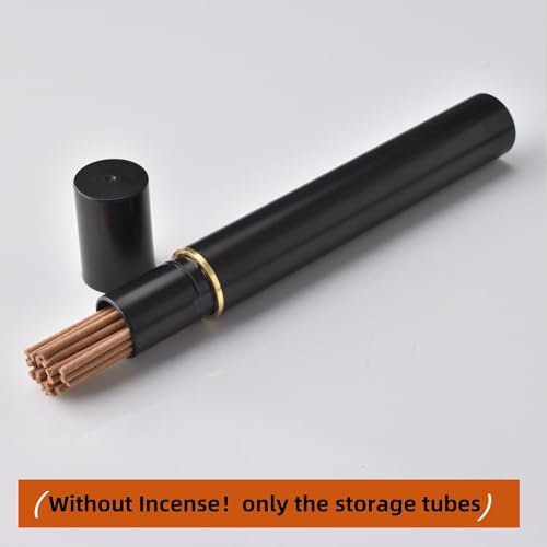 Airtight Black ABS Incense Storage Tube - 4.4/8.8 Inch Holder