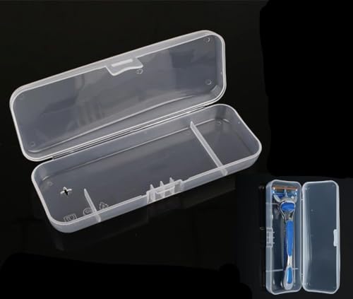 Transparent Plastic Shaving Razor Protective Storage Box and Travel Case