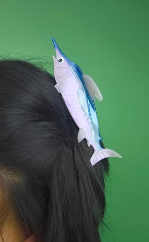 Swordfish Acetate Hair Claw Clip Big Sea Creature Barrette