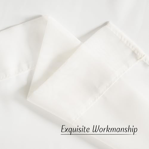 NICETOWN Natural Sheer Curtains, 54x84 Inch Grommet Panels, 2-Pack