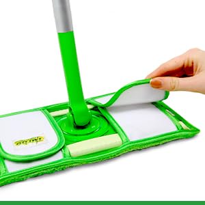Miloll 4-Pack Reusable Microfiber Mop Pads for Wet & Dry Cleaning