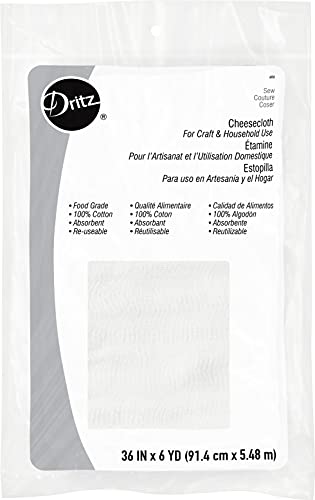 Dritz 100% Cotton Cheesecloth - 36" x 6 Yards - Pack of 3