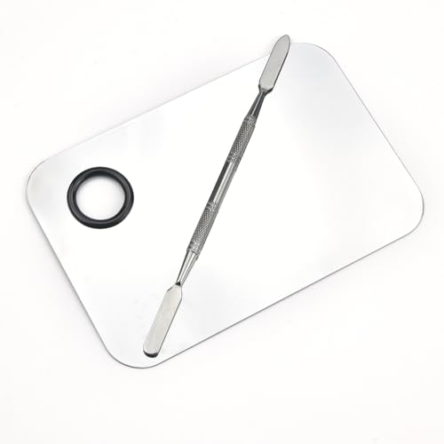 Stainless Steel Makeup Mixing Palette with Spatula Tool for Cosmetics