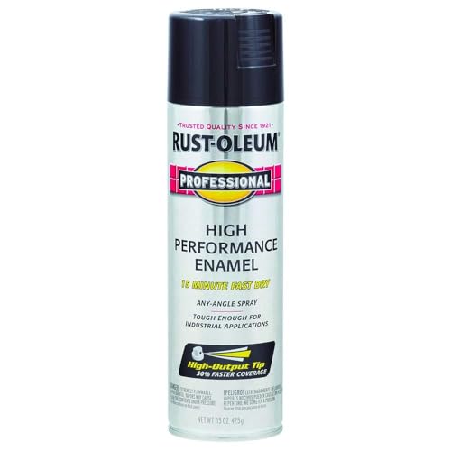 Rust-Oleum Professional Gloss Black Spray Paint 15oz - High Performance Coating