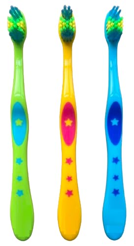 Oral Basics Kids Toothbrush Extra Soft for Toddlers Ages 2 and Up - 3 Pack