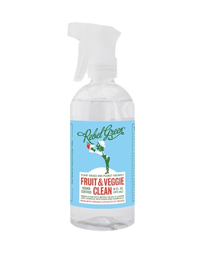 Rebel Green Fruit and Vegetable Cleaner, Natural Plant-Derived Wash