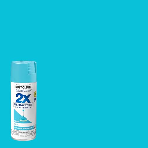 Rust-Oleum Painter's Touch 2X Ultra Cover Spray Paint Satin Seaside 12 oz - Durable Interior & Exterior Finish