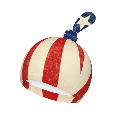 American Flag Baby Swaddle Blanket Set with Beanie & Headband