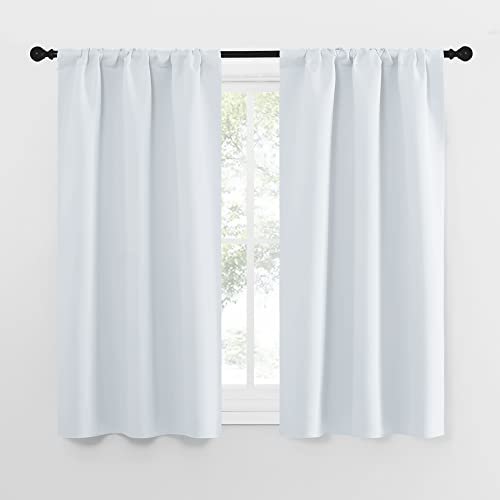 NICETOWN Greyish White Thermal Insulated Curtain Panels - 34"W x 54"L (Pack of 2)