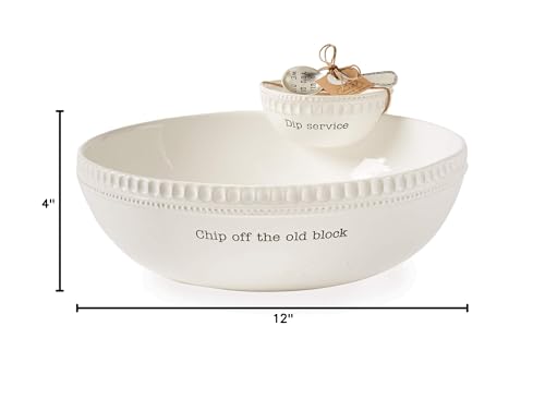 Mud Pie Chip Off the Old Block Stacked Chip and Dip Set