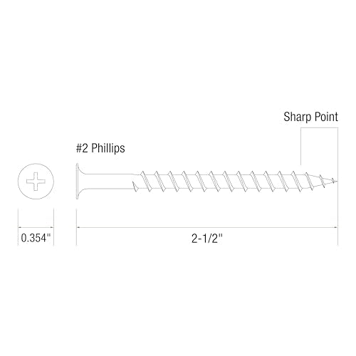 Grip-Rite Polymer Coated #8 x 2-1/2" Coarse Thread Deck Screw - 5lb Box